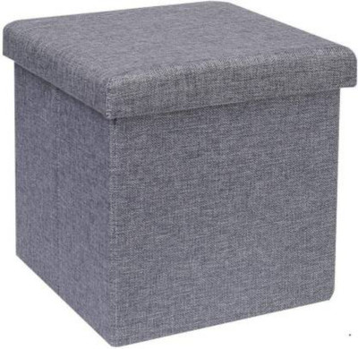 shoparam Cube Shape Sitting Stool with Storage Box Living Foldable Storage Bins Multipurpose Clothes, Books and Toys Organizer with Cushion Seat Lid 30 X 30 X 30 cm Stool(Grey, Pre-assembled) shoparam Cube Shape Sitting Stool with Storage Box Living Foldable Storage Bins Multipurpose Clothes, Books and Toys Organizer with Cushion Seat Lid 30 X 30 X 30 cm Stool(Grey, Pre-assembled)