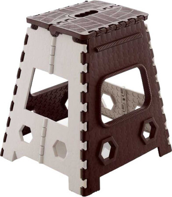 AD POINT Stool(Brown, White, Pre-assembled) deal from flipkart