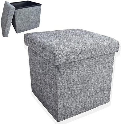 CLVMART Cube Shape Sitting Stool with Storage Box Living Foldable Storage Stool Stool(Multicolor, Pre-assembled)