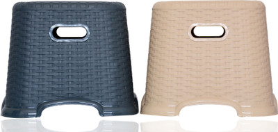 Sant Basant Anti-Skid-Grip Bathroom Stool(Grey, Beige, Pre-assembled)