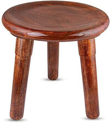 Handcrafto WOODEN SMALL STOOL FOR LIVING ROOM . Living & Bedroom Stool(Brown, Pre-assembled)