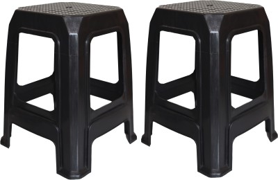 AP Outdoor & Cafeteria Stool(Black, Pre-assembled)