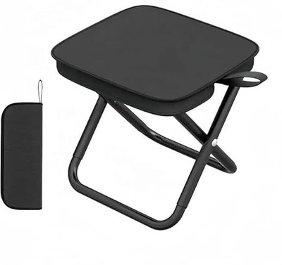 MMTSWorld Portable Folding Chair with Zippered Pouch, Folding Stools for Travelling Outdoor & Cafeteria Stool(Black, DIY(Do-It-Yourself))
