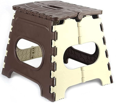 Wow Home Super Strong Folding Stool, 12 Inch Stool(Brown, Pre-assembled)