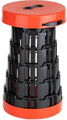 avocet Travelling Foldable Stool Outdoor Plastic Kitchen Living Room Bedroom Stool(Red, Pre-assembled)