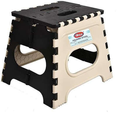 Umax U-MAX 12 Inch Portable Folding Step Stool, Compact, Lightweight & Durable for Kitchen Stool(Black, Beige, Pre-assembled)