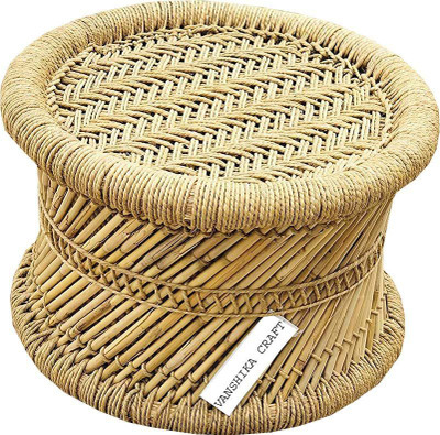 HARISH HANDMAKERS Stool(Beige, Pre-assembled)