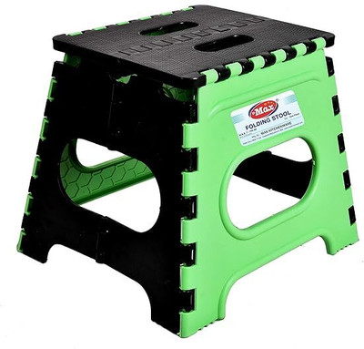 Umax U-MAX 12 Inch Portable Folding Step Stool, Compact, Lightweight & Durable for Kitchen Stool(Black, Green, Pre-assembled)
