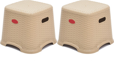 Pakhi Flower Pots Multiuses Plastic Bathroom/Step/Sitting Stool, Patla Bathroom Stool Bathroom Stool(Beige, Pre-assembled)