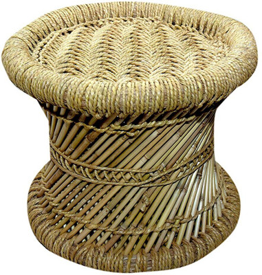 HARISH HANDMAKERS Stool(Beige, Pre-assembled)