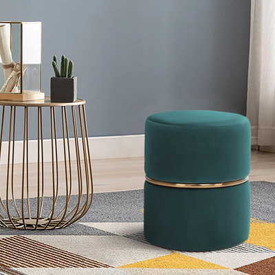 RIBAVARY Poufs Ottomans Stool Stool(Green, Pre-assembled)