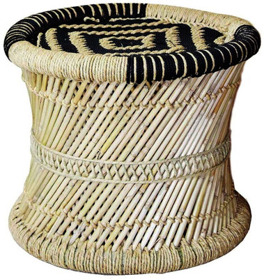 Rashi Creation Handmaker bamboo stool for home and office Outdoor & Cafeteria Stool(Black, Pre-assembled)