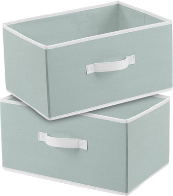 DIVINE Nylon Multipurpose Rectangular Flodable Storage Box Drawer Storage and Cloth Organizer Storage Basket(Pack of 2)