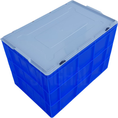 Singhal Plastic Multipurpose Crates 600x400x425 MM Crate with Lid for Vegetable, Fruit, Milk Storage Basket(Pack of 1)