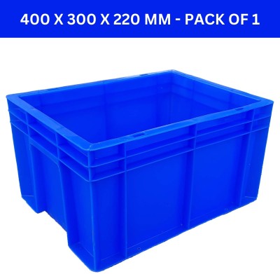 Singhal Plastic Multipurpose Portable Plastic Crate 40x30x22 CM for Vegetable, Fruit, Milk Storage Basket(Pack of 1)