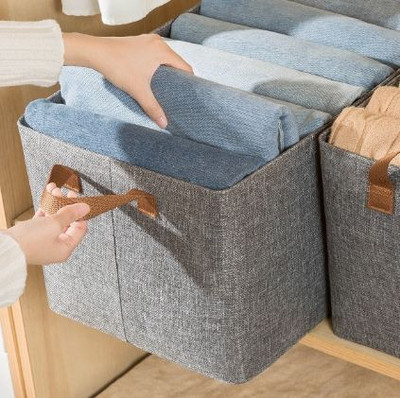 ND BROTHERS Polyester Foldable Storage Baskets Organizing Toys, Books, Shelves,Large Storage Box 026 Storage Basket(Pack of 1)