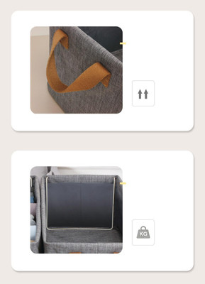 MAITRI ENTERPRISE Polyester Clothes Organiser for Wardrobe 26Liter Box for Clothes Foldable Steel Frame M51 Storage Basket(Pack of 1)