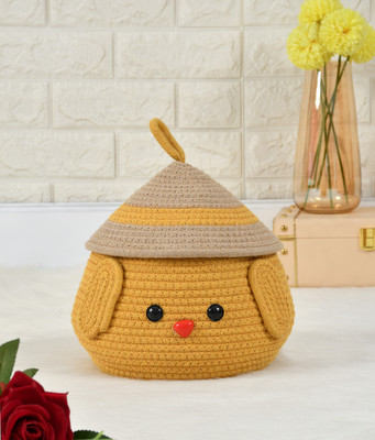 vihs Jute High quality Handwoven Multi purpose Storage Basket(Pack of 1)