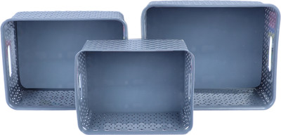 Urban Magic Plastic Storage Basket(Pack of 3)