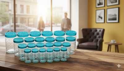 MAXTID Plastic 24-Piece Plastic Food Containers for Dry Goods Storage Basket(Pack of 24)