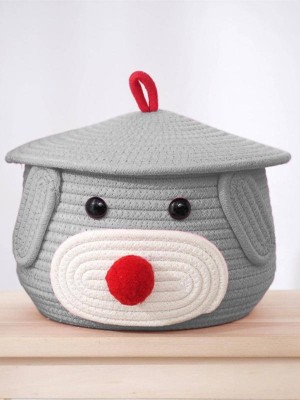 ZHF Cotton Cute Bear Cotton Rope Storage Basket Storage Basket(Pack of 1)