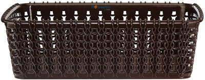 HOMESTIC Plastic Multiuses Small M 15 Plastic Tray/Basket/Organizer Without Lid (Brown) Storage Basket(Pack of 1)