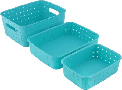 MiLiViNG Plastic Combo Smart Storage Basket(Pack of 3)