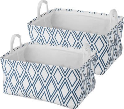 KOLORR Polyester Riviera Storage Basket(Pack of 2)