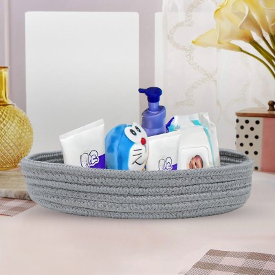 Ariya Cotton, Polypropylene Oval Multi-Utility Storage Basket(Pack of 1)