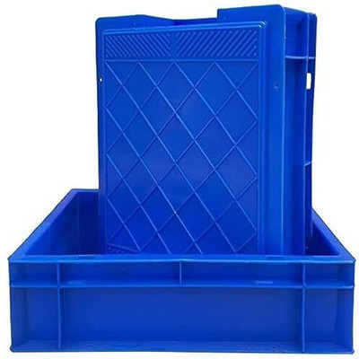 Cartastic Plastic CARTASTICMaterial Handling Storage Container Plastic Crate 400*300*200 MM Blue Storage Basket(Pack of 1)