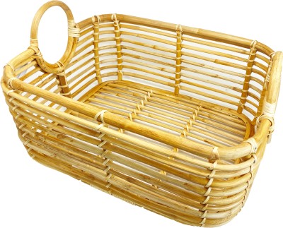 Rock Tawa Wooden Rock Tawa Wooden Basket Rectangular Multipurpose Storage Basket Storage Basket(Pack of 1)