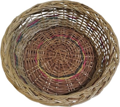 Kaleshah Bamboo Handicrafted bamboo basket Storage Basket(Pack of 1)