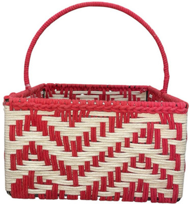 ILYAS BEG Iron Unique Basket with Handle – Perfect for Laundry, Gift Hampers, and Picnics Storage Basket(Pack of 1)