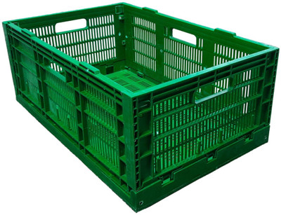Singhal Plastic Collapsible Folding Crates for Storage 500x325x200 mm Storage Basket(Pack of 1)