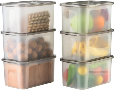 Pliable Plastic Unbreakable Multi Storage Box Bread Box/Airtight Food GradeRefrigerator Storage Storage Basket(Pack of 3)