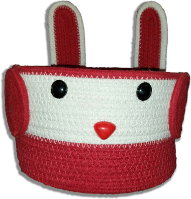 Nabh Thal Cotton Rabbit shaped Basket Storage Basket(Pack of 1)