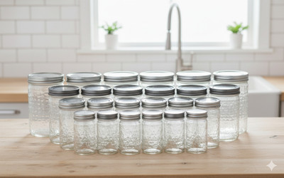 MAXTID Plastic 24-Piece Kitchen Storage Solution for Organized Living Storage Basket(Pack of 24)