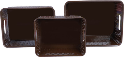 Urban Magic Plastic Storage Basket(Pack of 3)