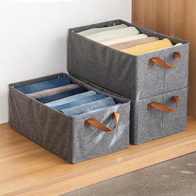 MAITRI ENTERPRISE Polyester Clothes Organiser for Wardrobe 26Liter Box for Clothes Foldable Steel Frame M80 Storage Basket(Pack of 1)