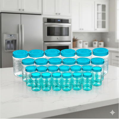 MAXTID Plastic KitchenMaster 24 Pcs Jar Set Storage Basket(Pack of 24)