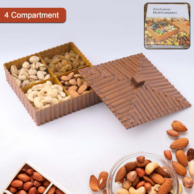 ASPAURA Dry fruit | Spice | Storage | Serving Box Storage Box(Brown)