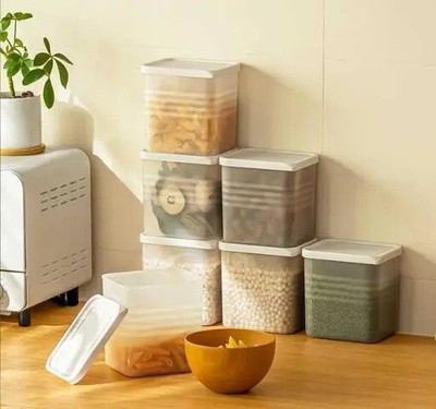Ryleigh Plastic Utility Container  - 1000 ml(Pack of 6, White)