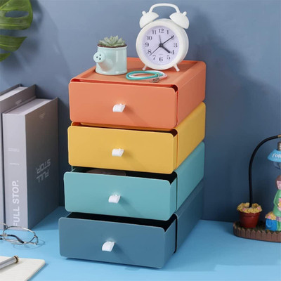 JDSSALES 4 Compartments plastic Drawer Organizer set(Multicolor)