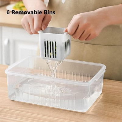 ABC Plastic Fridge Container  - 2500 ml(White)