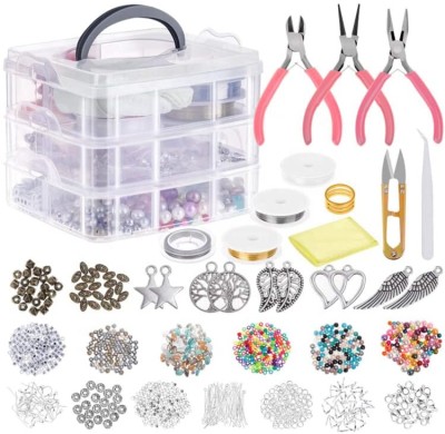 TINSUHG Art Craft Storage Organizer Box for Cosmetic Jewellery box Vanity Box(White)