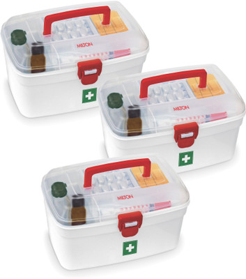MILTON Medical Box, Set of 3 Storage Box(Clear)