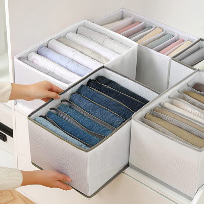 JD FRESH WARDROBE ORGANIZER (36/25/20) 4 PC for cloth storage drawer organizer box Closet Divider(Plastic)