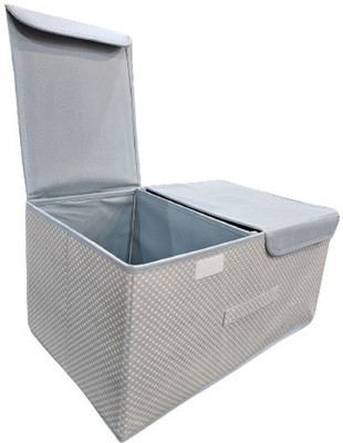 Sunesh Creation garment cover 2 flap with 2 compartment Storage Basket Bins underbed storage box(Grey)