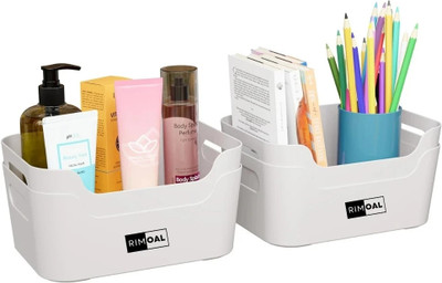 RIMOAL Organizer Storage Box for Home & Kitchen (Pack of 4) Storage Box(White)
