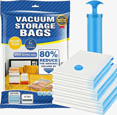 CLONTAS Vacuum Storage Bag Travel Storage Vacuum Bags(Pack of 5)